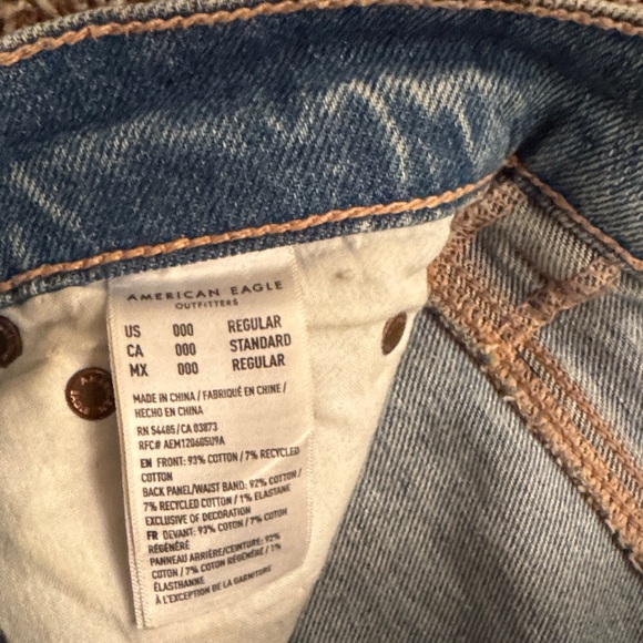 AE Strigid Highest Rise Baggy Straight Distressed Jeans - Picture 6 of 8